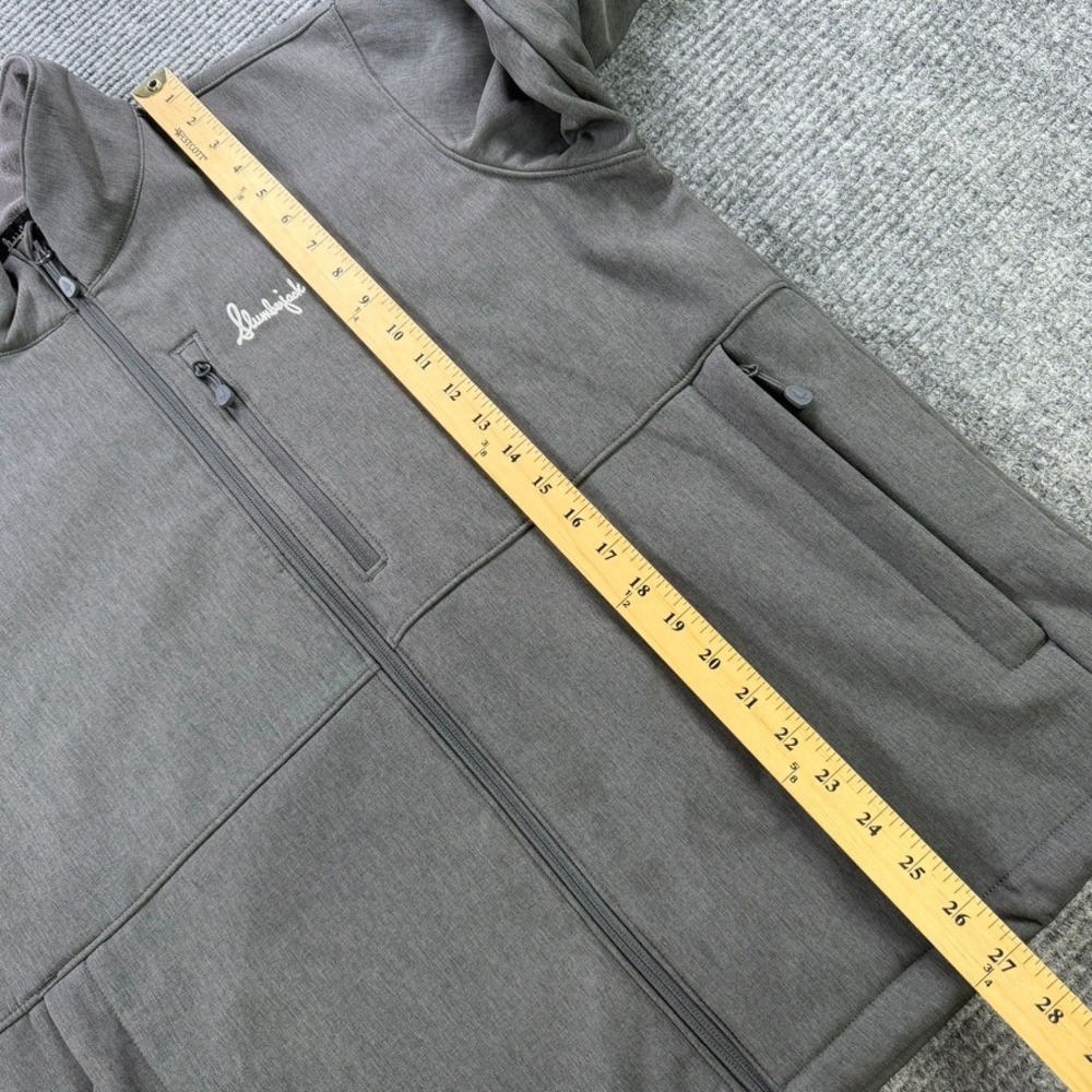 Slumberjack Mens Medium Softshell Fleece Lined Full Zip Jacket Gray Outdoor Work - Picture 11 of 13